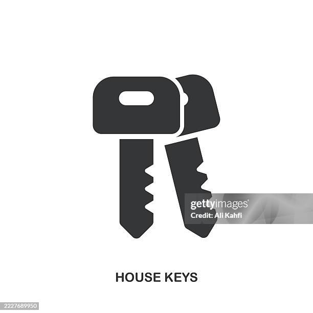 house keys glyph solid icon. solid icon that can be applied anywhere, simple, pixel perfect and modern style. - construction owner stock illustrations