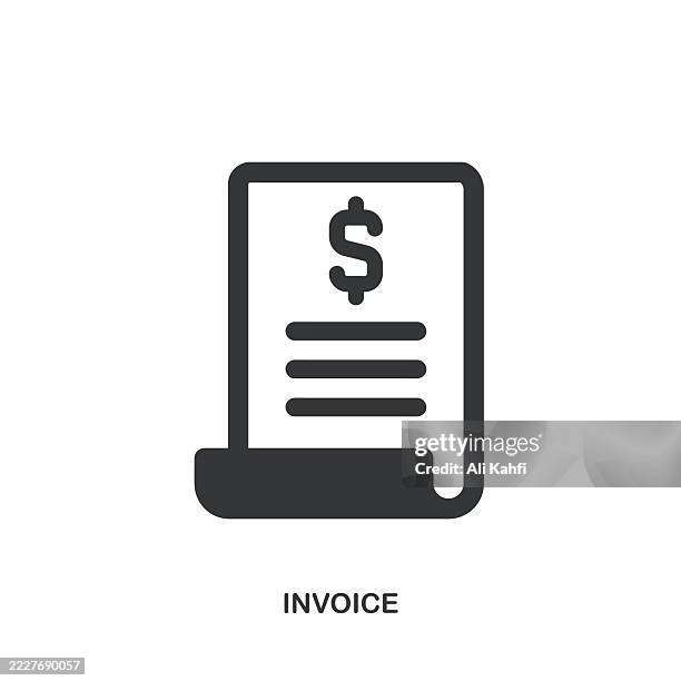 invoice glyph solid icon. solid icon that can be applied anywhere, simple, pixel perfect and modern style. - banknote stock illustrations