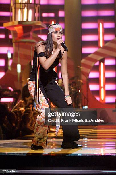 Nelly Furtado performing on the My Vh1 Music Awards 2001 at the Shrine Auditorium in Los Angeles, Ca., Sunday, December 2, 2001. Photo by Frank...