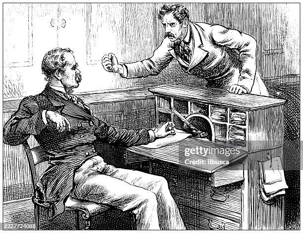 argument - two chairs stock illustrations