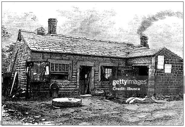 ilkley, robert collyer's blacksmith shop - blacksmith stock illustrations