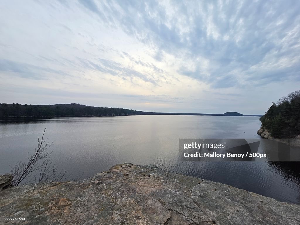 Scenic view of lake against sky,Adams County,Wisconsin,United States,USA