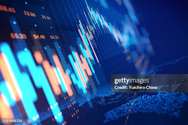 global stock market chart - échange commercial photos et images de collection