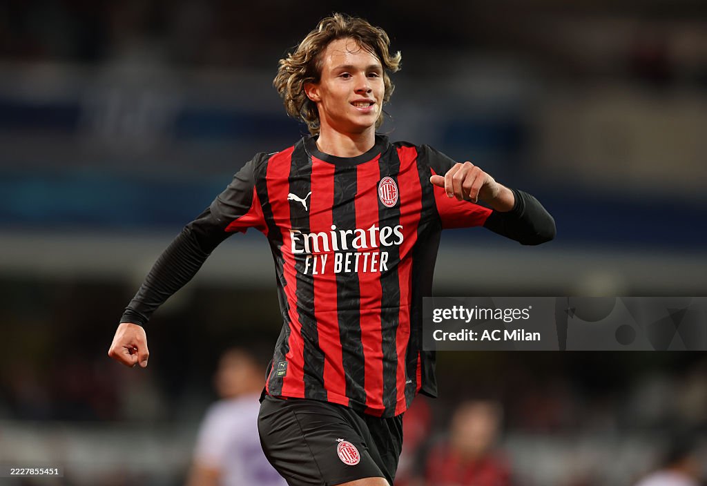 Comotto Christian Comotto of AC Milan in celebrates after scoring the goal ...