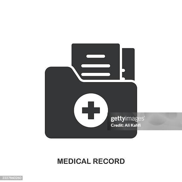 ilustrações de stock, clip art, desenhos animados e ícones de medical record glyph solid icon. solid icon that can be applied anywhere, simple, pixel perfect and modern style. - ficha médica