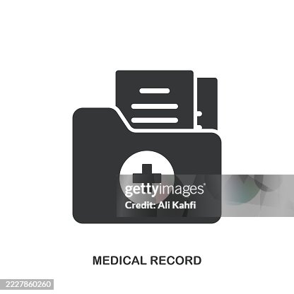 Medical Record glyph solid icon. Solid icon that can be applied anywhere, simple, pixel perfect and modern style. Medical Record glyph solid icon. Solid icon that can be applied anywhere, simple, pixel perfect and modern style.