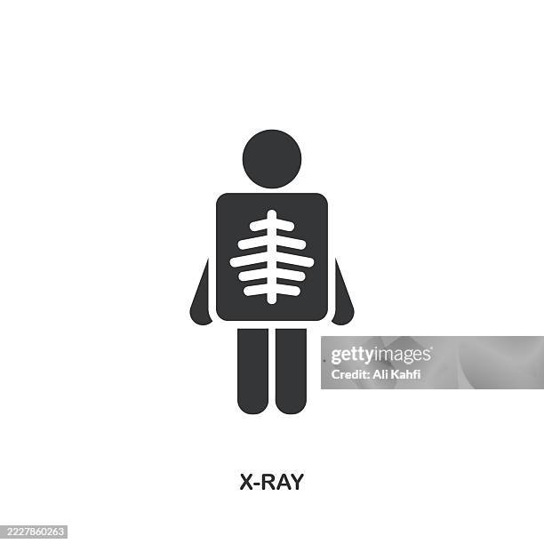 x-ray glyph solid icon. solid icon that can be applied anywhere, simple, pixel perfect and modern style. - sonographer stock illustrations