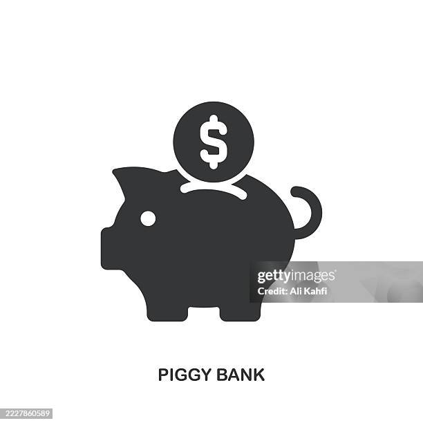 piggy bank glyph solid icon. solid icon that can be applied anywhere, simple, pixel perfect and modern style. - change password stock illustrations