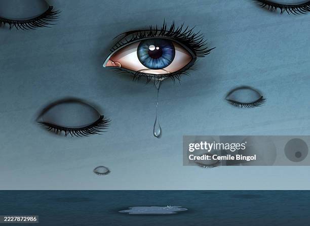 crying eye - blame stock illustrations