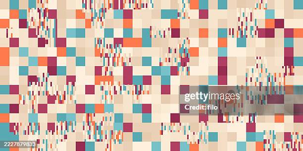 glitch digital pixel abstract background - digital camouflage pattern stock illustrations