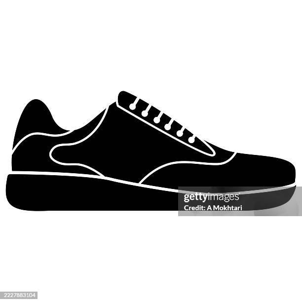 sneaker icon. - pair stock illustrations