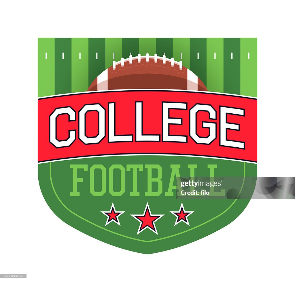 College Football Game Badge Symbol Design