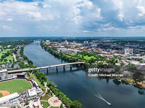 augusta, georgien luftaufnahme - augusta georgia stock-fotos und bilder