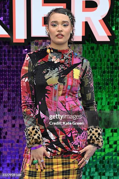 Guest attends the UK Premiere of Disney's "Freakier Friday" at Odeon Luxe Leicester Square on July 31, 2025 in London, England.