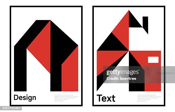 color block minimalism house modern art abstract backgrounds - colour block background stock illustrations