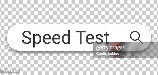 speed test - search bar on transparent background - internet speed test stock illustrations