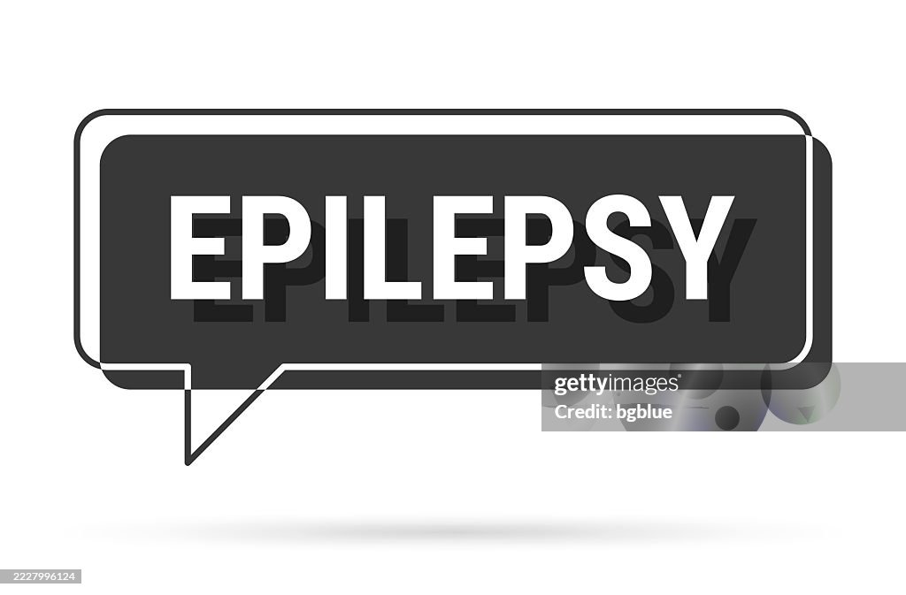 Epilepsy - 3D black speech bubble on white background