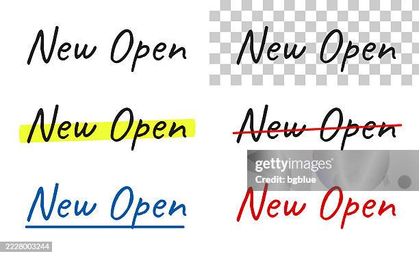 Handwritten New Text New Open Handwritten Text Highlighted Crossed Out Underlined On Blank ...