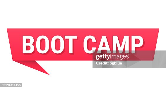 Boot Camp - Red speech bubble on blank background Boot Camp - Red speech bubble on blank background
