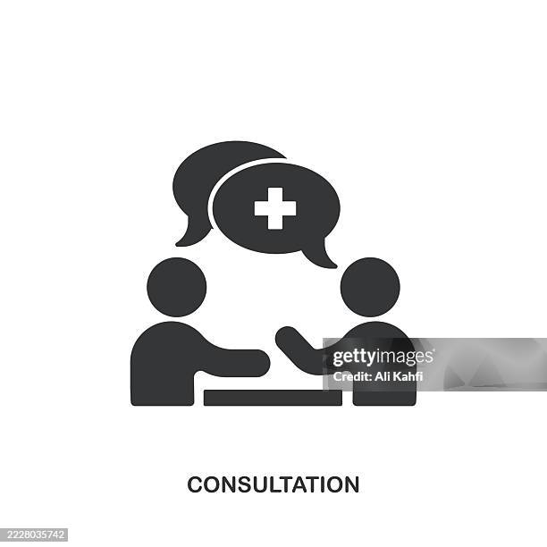 consultation glyph solid icon. solid icon that can be applied anywhere, simple, pixel perfect and modern style. - nurses talking stock illustrations