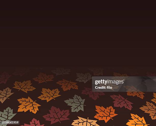 autumn fall leaves abstract background frame border edge - fall leaves border stock illustrations