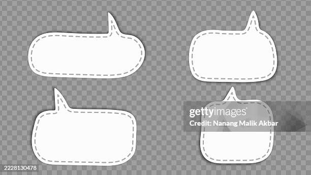 speech bubbles paper torn, sticker, or icon set with transparent background - speech language pathologist stock illustrations