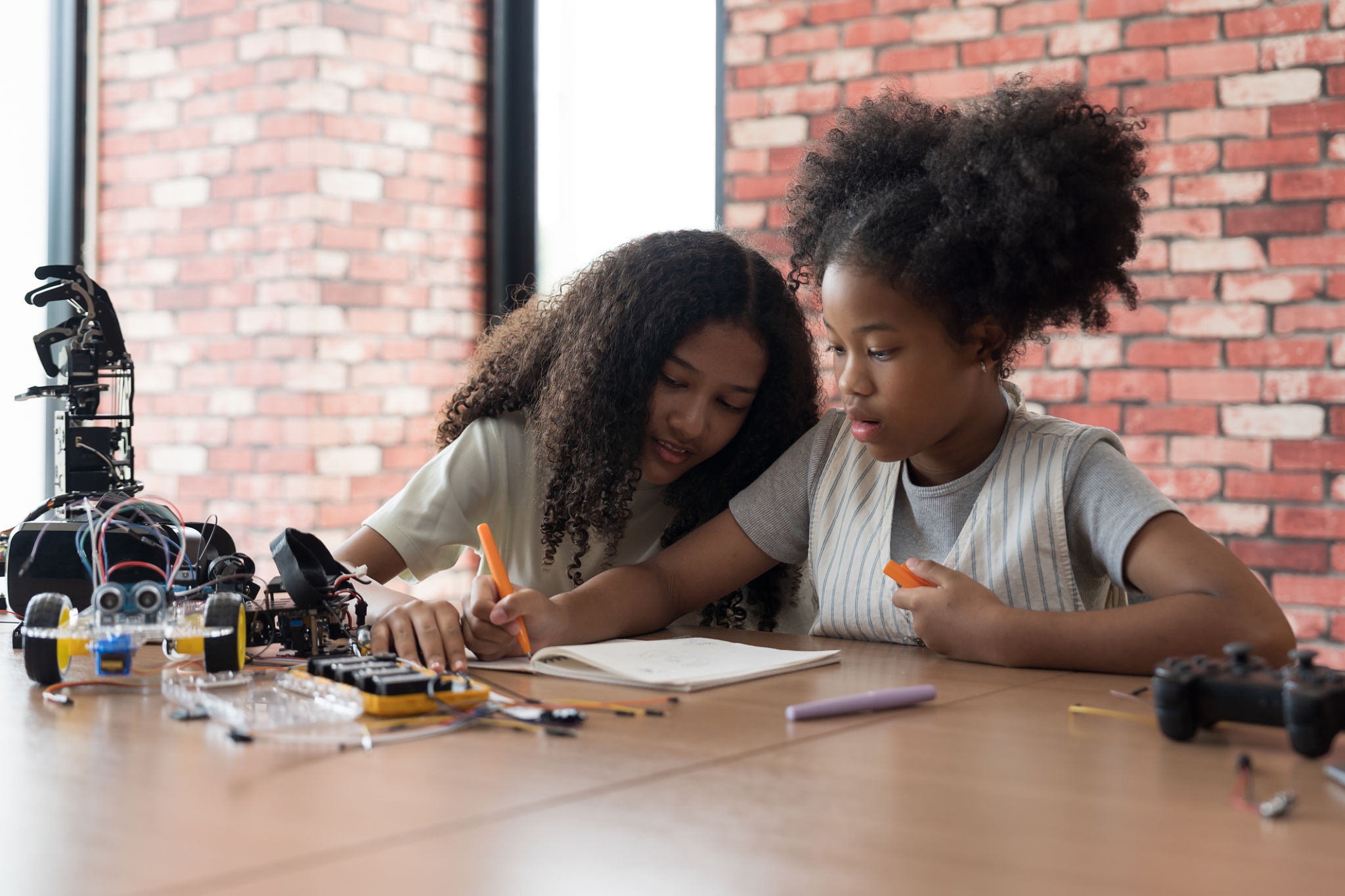 students learning STEM
