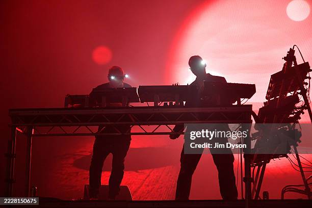 Phil and Paul Hartnoll of Orbital perform during Wilderness Festival at Cornbury Park on August 01, 2025 in Charlbury, Oxfordshire.