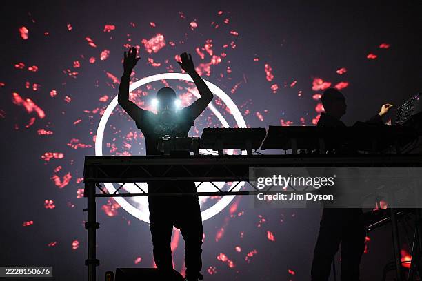 Phil and Paul Hartnoll of Orbital perform during Wilderness Festival at Cornbury Park on August 01, 2025 in Charlbury, Oxfordshire.