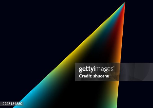 Color prism effect technology triangle shape light with black background Color prism effect technology triangle shape light with black background