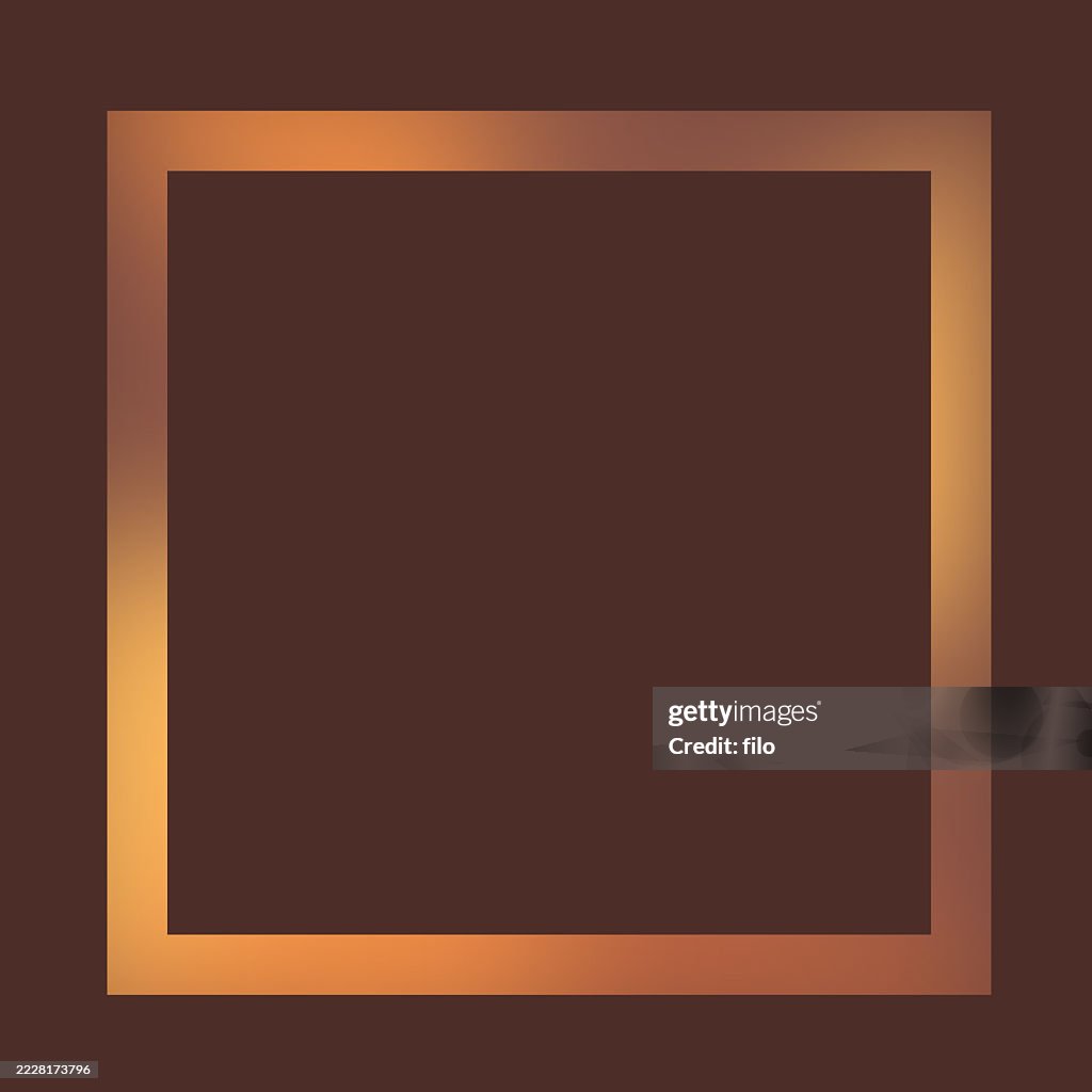 Autumn Thanksgiving Fall Smooth Gradient Blur Square Frame