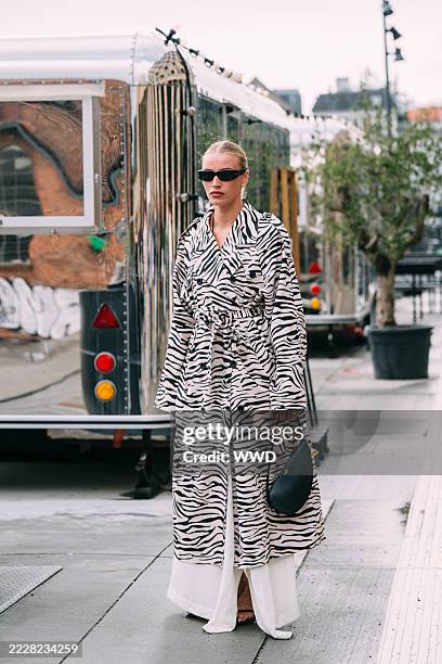 Street style during Copenhagen Fashion Week 2025 Fashion Week on August 06, 2025 in Copenhagen, Denmark.