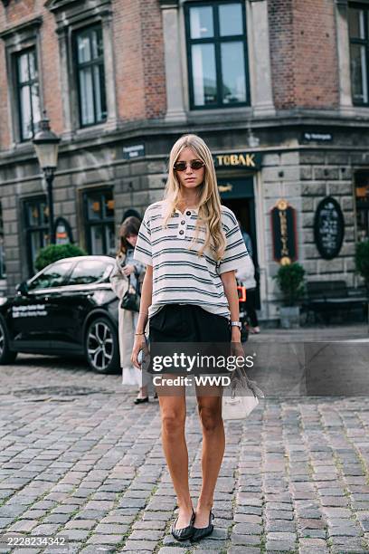Street style during Copenhagen Fashion Week 2025 Fashion Week on August 06, 2025 in Copenhagen, Denmark.