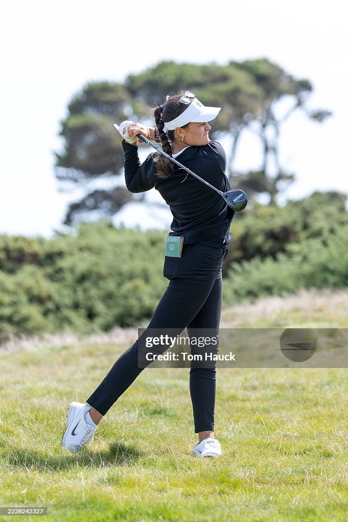 Kiara Romeo Kiara Romero hits the ball on hole 3 during the US Women's Amateur ...