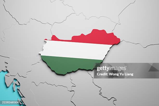 hungary map hungarian flag - hungary stock pictures, royalty-free photos & images