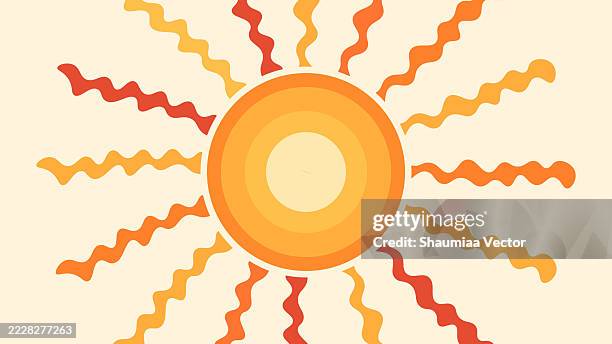 summer abstract background of concentric circular elements and - spring solstice stock illustrations