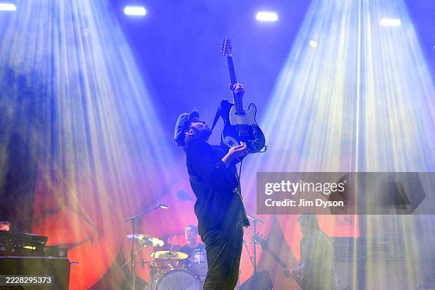 Gaz Coombes of Supergrass performs onstage during Wilderness Festival at Cornbury Park on August 02, 2025 in Charlbury, Oxfordshire.