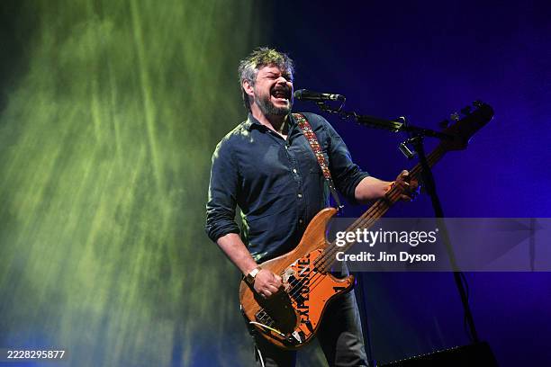 Mick Quinn of Supergrass performs during Wilderness Festival at Cornbury Park on August 02, 2025 in Charlbury, Oxfordshire.