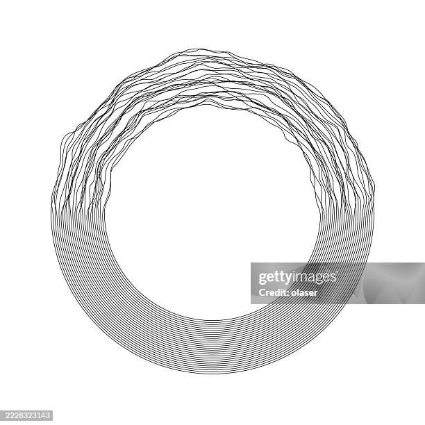 abstract circular line art on white background. - concentric rings vector line stock illustrations