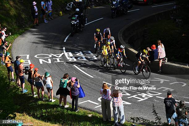 Demi Vollering of Netherlands and Team FDJ - SUEZ, Dominika Wlodarczyk of Poland and UAE Team ADQ, Katarzyna Niewiadoma of Poland and Team...