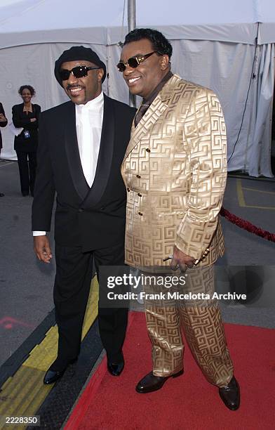 The Isley Brothers arrive at the 29th Annual American Music Awards at the Shrine Auditorium in Los Angeles Wednesdsay, January 9, 2002. Photo by...