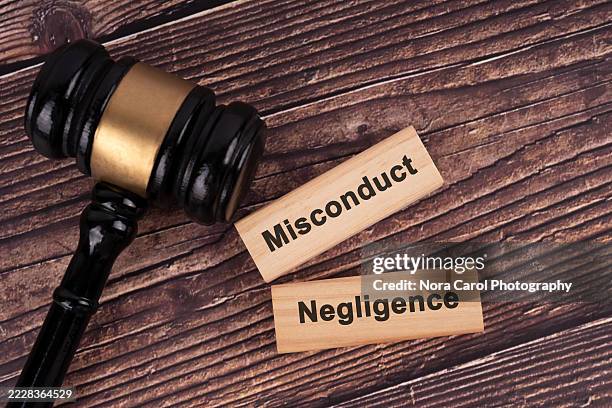 gavel misconduct and negligence concept - medical mistake stock pictures, royalty-free photos & images