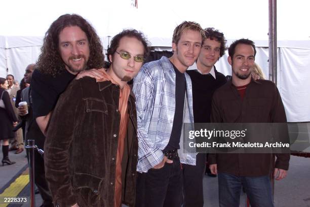 Carbon Leaf arrives at the 29th Annual American Music Awards at the Shrine Auditorium in Los Angeles Wednesdsay, January 9, 2002. Photo by Frank...