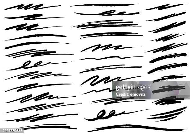 ilustrações de stock, clip art, desenhos animados e ícones de black marker pen scribble patterns vector - desenho a carvão