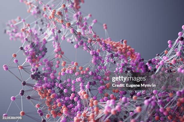 complex network of interconnected nodes forming an intricate structure, representing ai consciousness - abstract plexus stock pictures, royalty-free photos & images