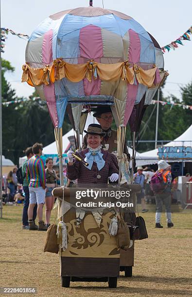 Roaming performers at Wilderness Festival at Cornbury Park on August 03, 2025 in Charlbury, Oxfordshire.