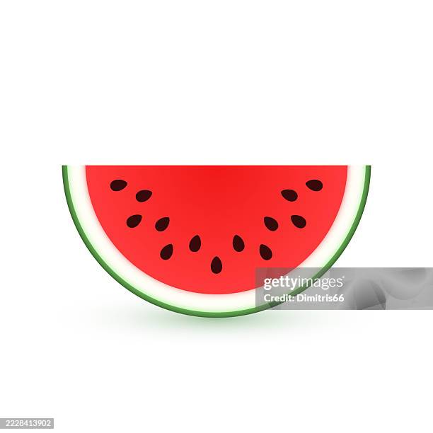 watermelon icon. slice of watermelon - melon slice stock illustrations
