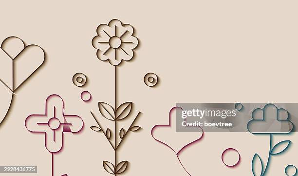 3d foliage trendy background - wire brush stock illustrations