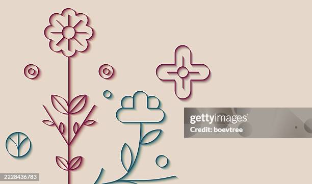 3d foliage trendy background - wire brush stock illustrations
