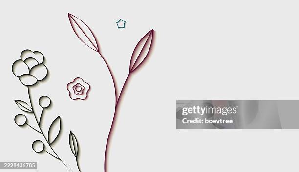 3d foliage trendy background - wire brush stock illustrations